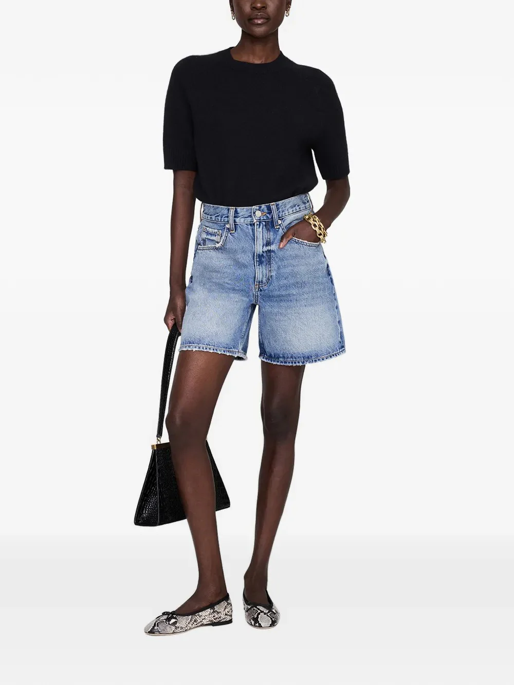 Anine Bing - Shorts in Denim - Image 4
