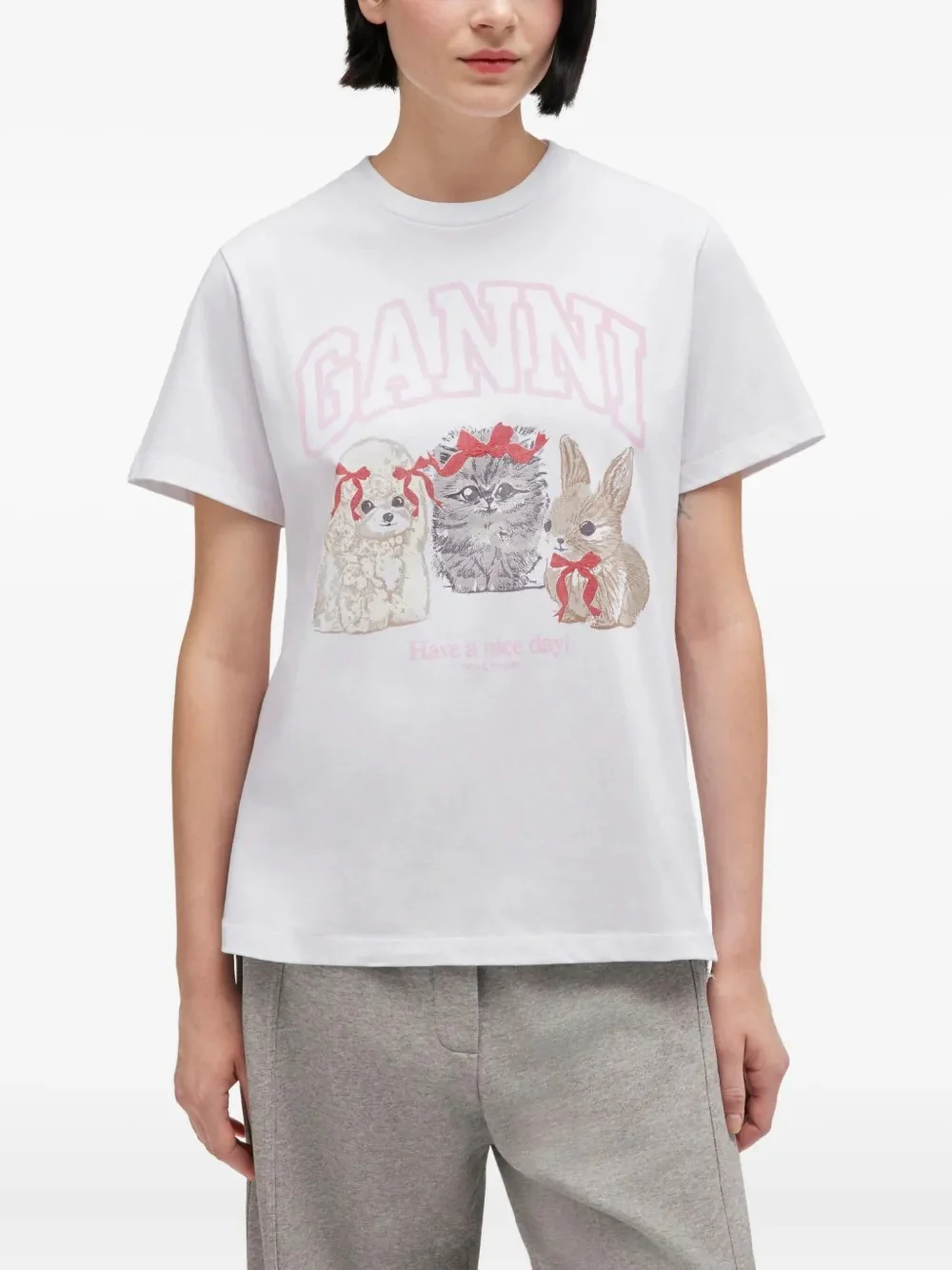 GANNI - T-Shirt con Stampa - Image 4