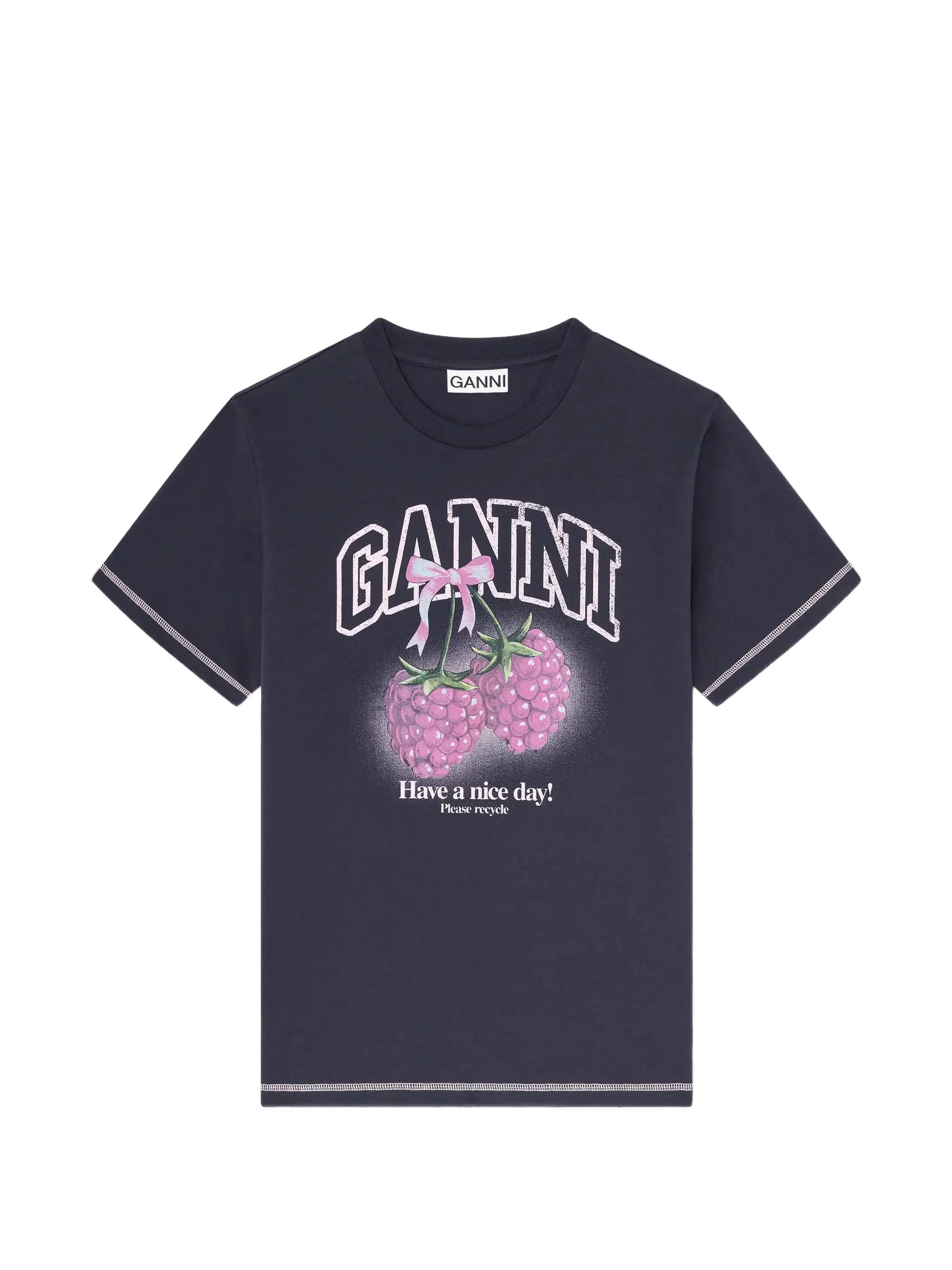 GANNI T-shirt con stampa vivace