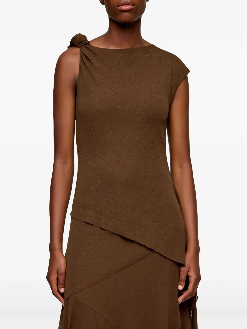 GANNI - Midi dress marl mesh - Image 4