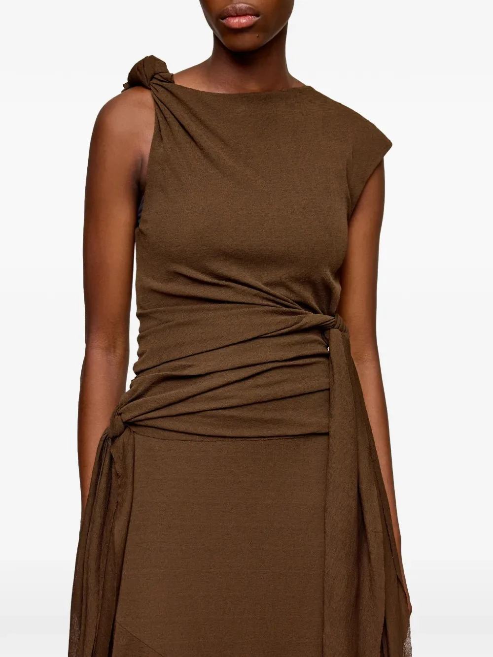 GANNI - Midi dress marl mesh - Image 6
