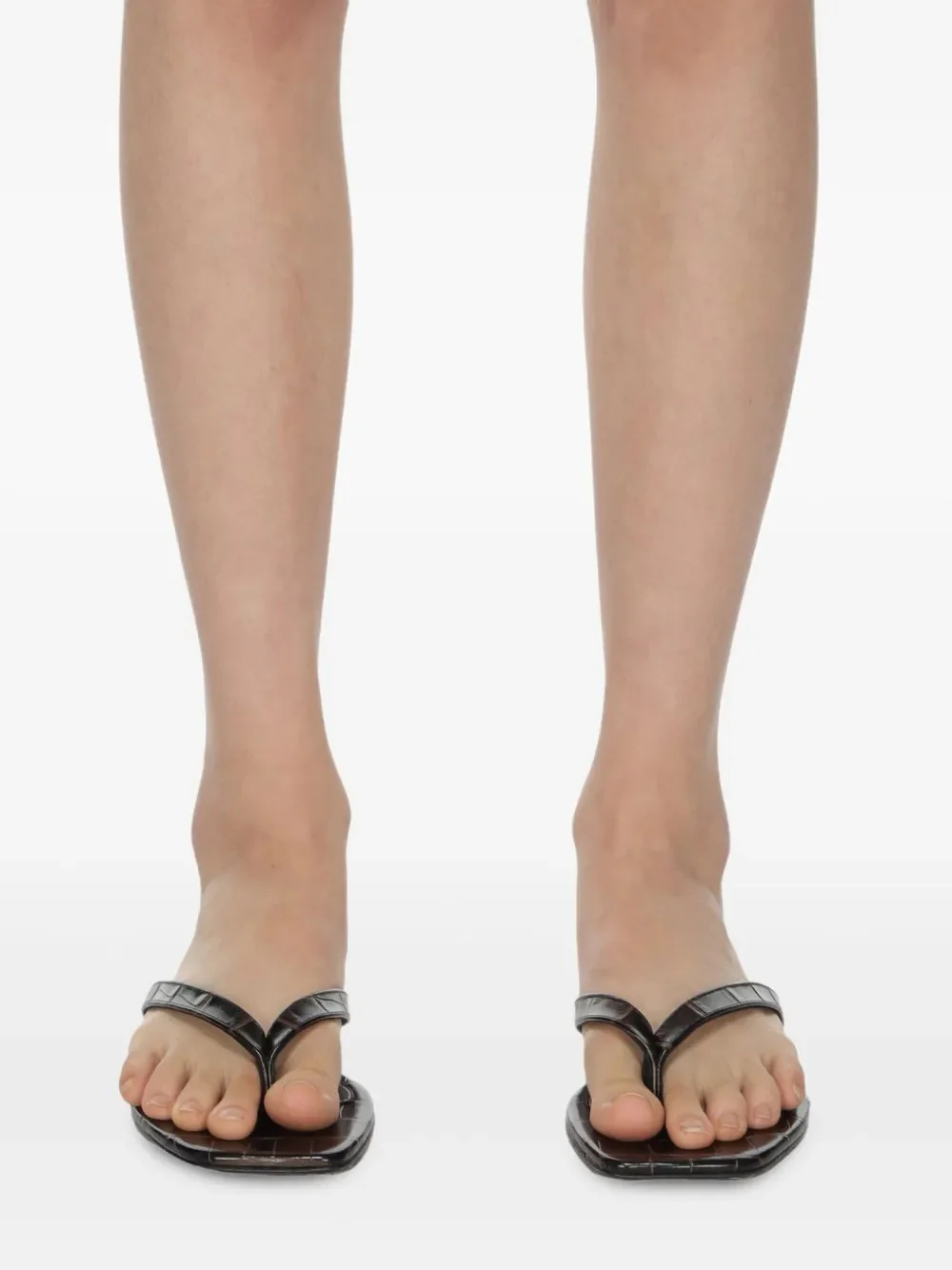 TOTEME - flip flops croco - Image 3